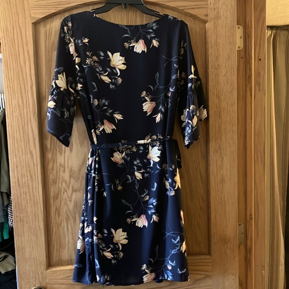 Navy floral knee-length dress - Picture 4 of 4